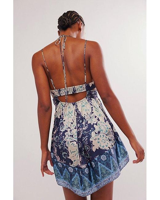 Intimately By Free People Blue Oasis Mini Slip