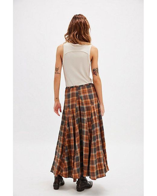 CP Shades Lily Maxi Skirt in Brown | Lyst