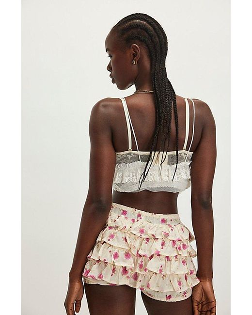 Free People Multicolor Ruffle Up Bloomer Shorts