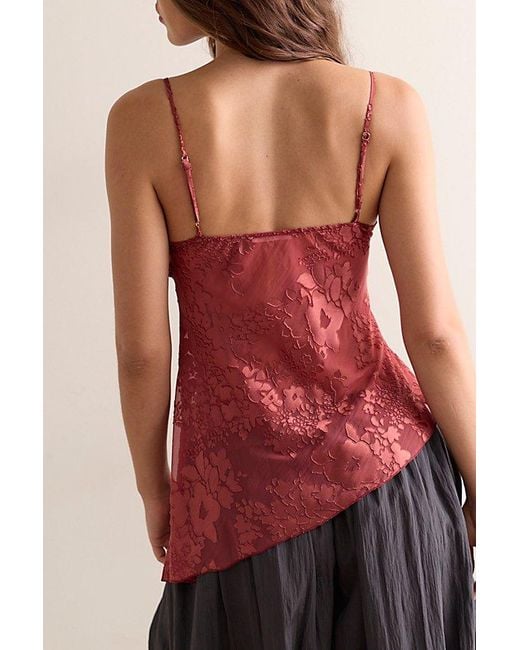 Intimately By Free People Red Night Song Burnout Cami By