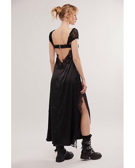 For Love & Lemons Casey Maxi Dress At Free People In Black, Size: Xs