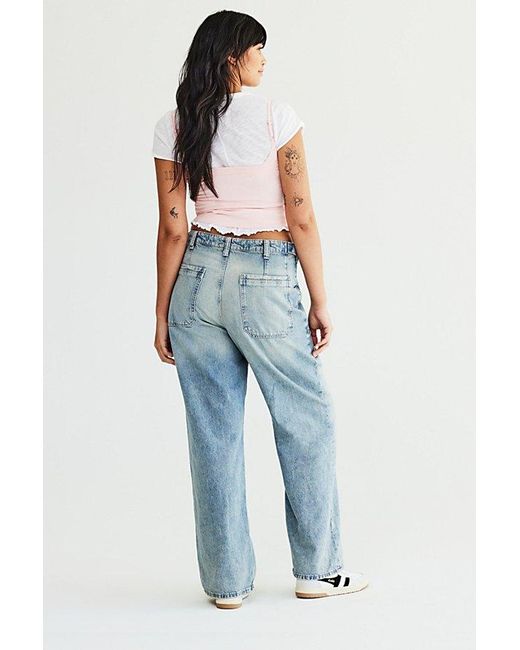 Free People Blue We The Free Palmer Cuffed Jeans