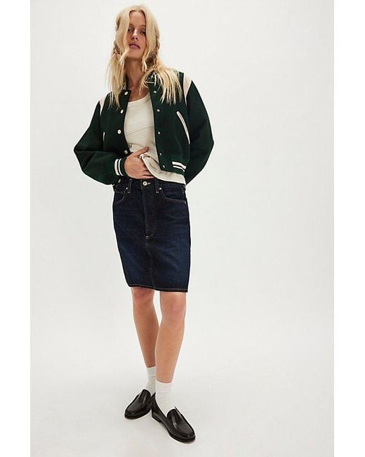 Citizens of Humanity Blue Etta Pencil Skirt