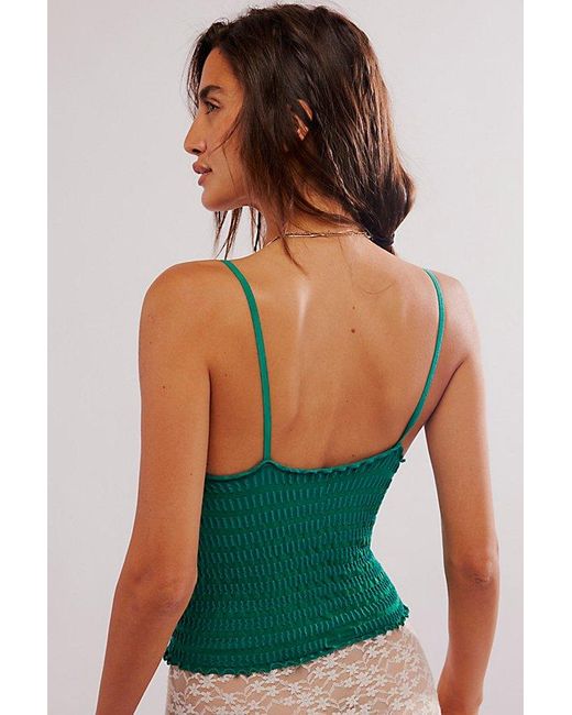 Intimately By Free People Green Pucker Up Seamless Cami