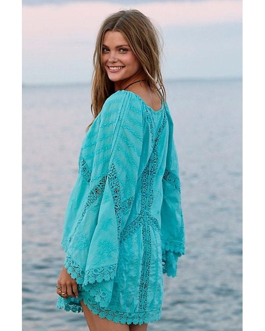 Free People Blue Wildflower Muse Mini Dress