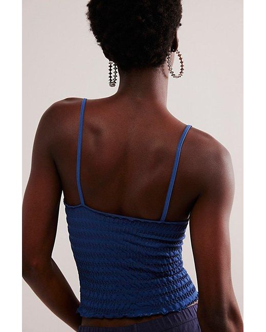 Intimately By Free People Blue Pucker Up Seamless Cami