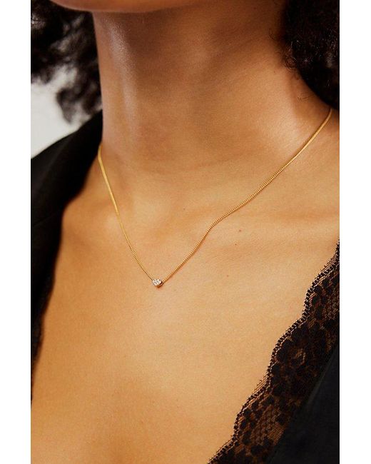 Free People Metallic Hearts Gold Plated Choker Necklace