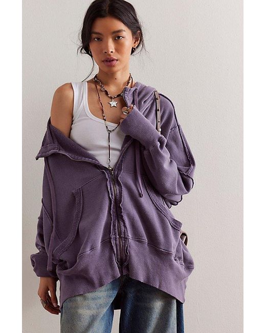 Free People Purple Camden Hoodie