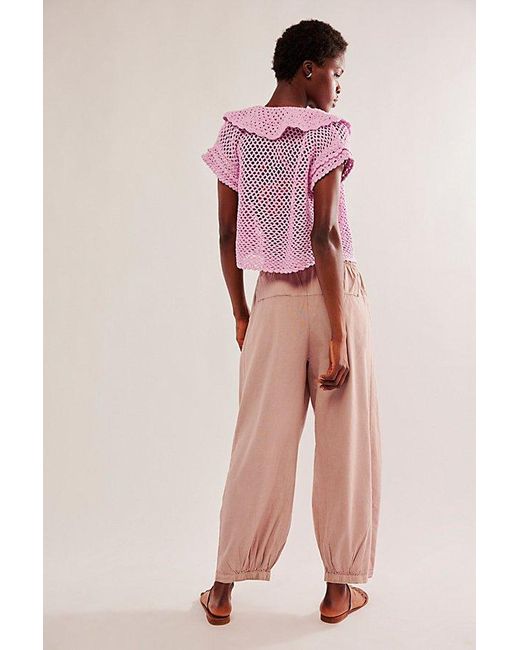 Free People Pink To The Sky Parachute Pants