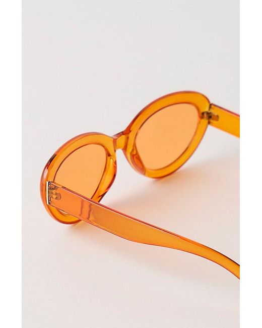 Free People Orange Birdie Cat Eye Sunglasses