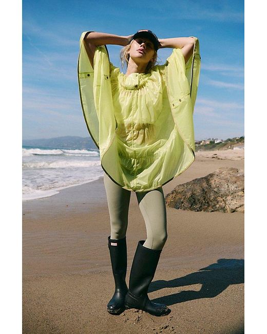 Fp Movement Green Rain Drop Packable Poncho