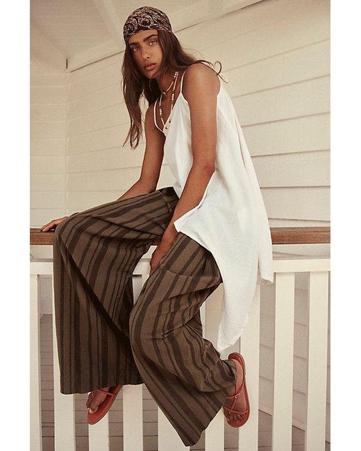 free-est Brown Delia Top By