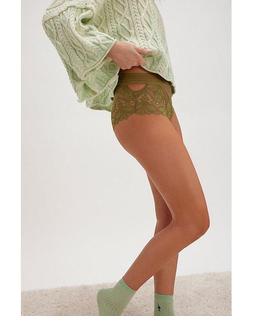 Intimately By Free People Green Moonlit Meadow Briefs