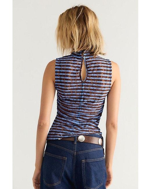 Free People Blue Waverly Top