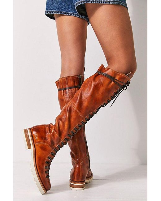 Bed Stu Multicolor Victory Tall Lace Up Boots