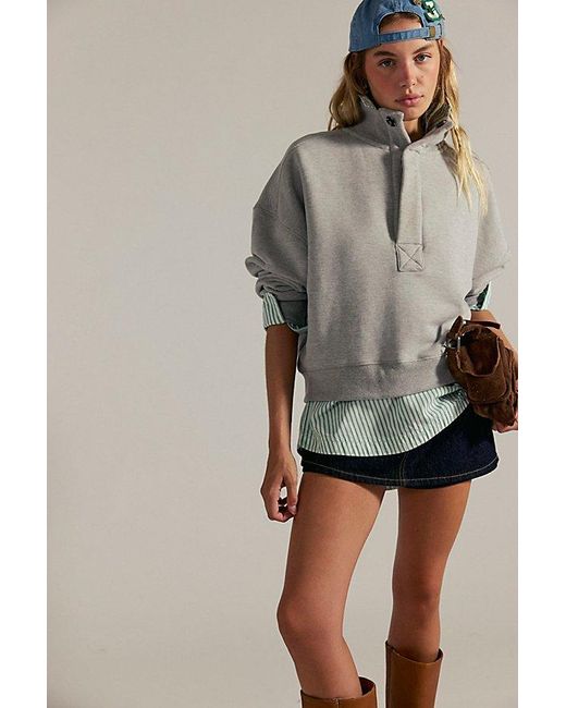 Free People Green August Striped Pullover
