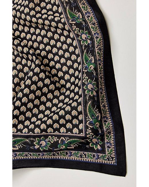 Free People Brown Lotus Paisley Print Bandana