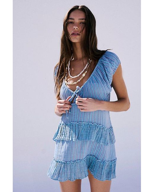 Free People Blue Best On The Beach Tunic