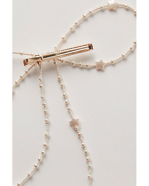 Free People Natural Pretty In Pearls Exaggerated Bow