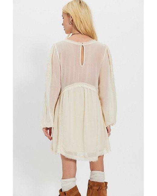 Free People White To The Clouds Mini Dress