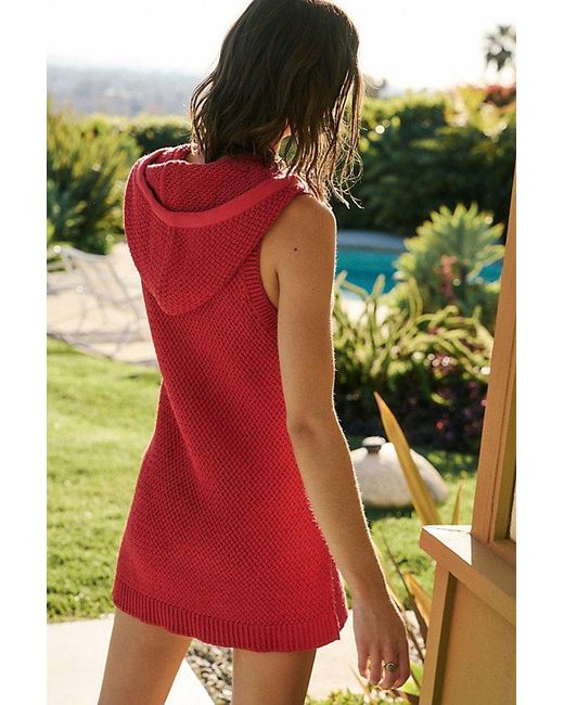 Free People Red Ainsley Sweater Mini