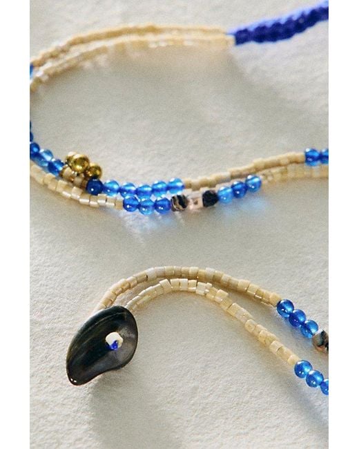 Free People Blue Muse Semi-Precious Beaded Anklet