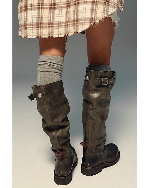 Free People Green Rapids Riding Boots Shoe