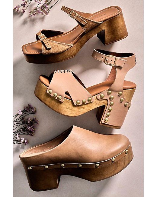Free People Brown Cecily Clogs