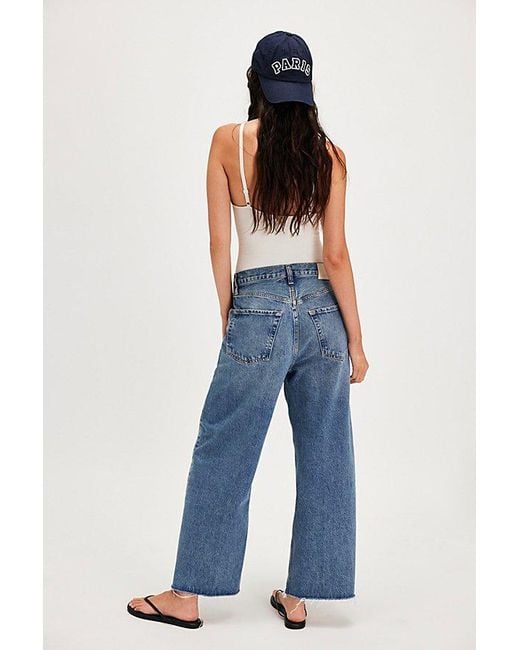 Citizens of Humanity Blue Ayla Raw Hem Crop Jeans