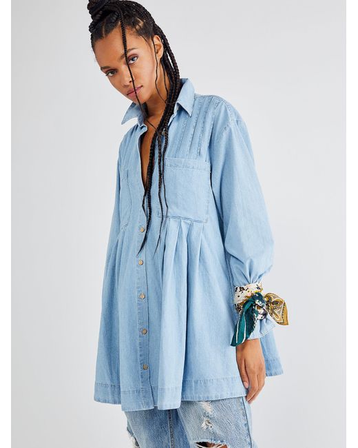 Free People The Denim Voyage in Blue 