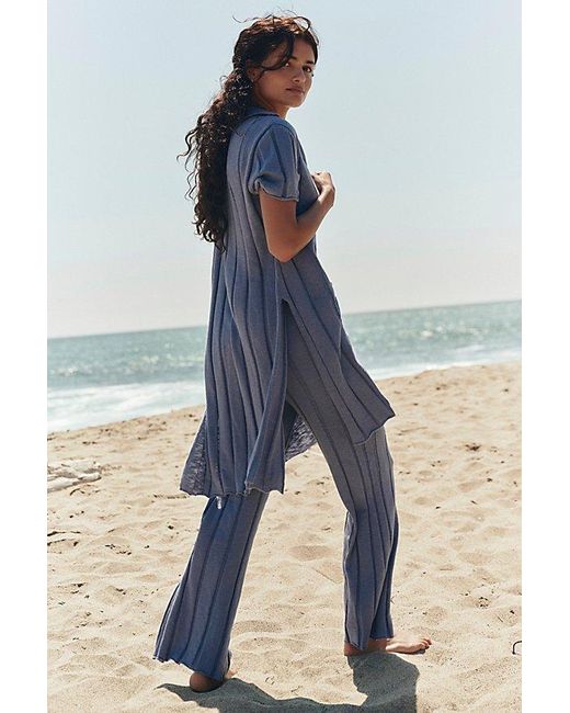 Free People Blue Paloma Sweater Pant Set