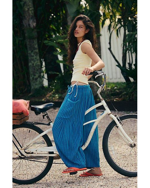 free-est Blue Quinn Striped Pants By