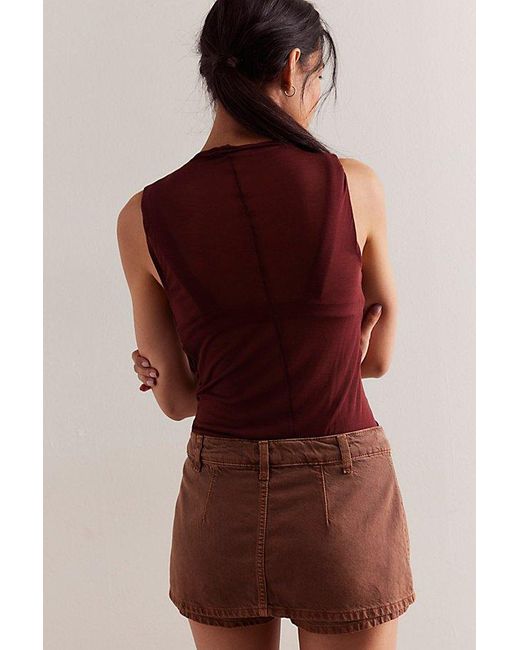 Free People Black We The Free Gallivanting Peekaboo Skort