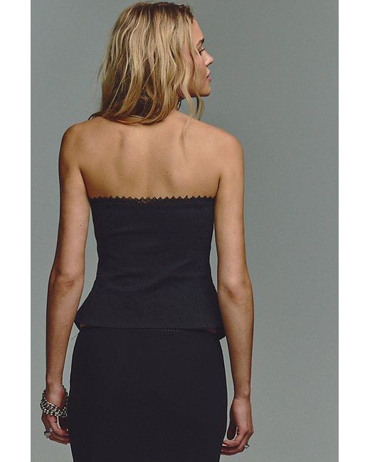 Free People Black Nikki Corset Top