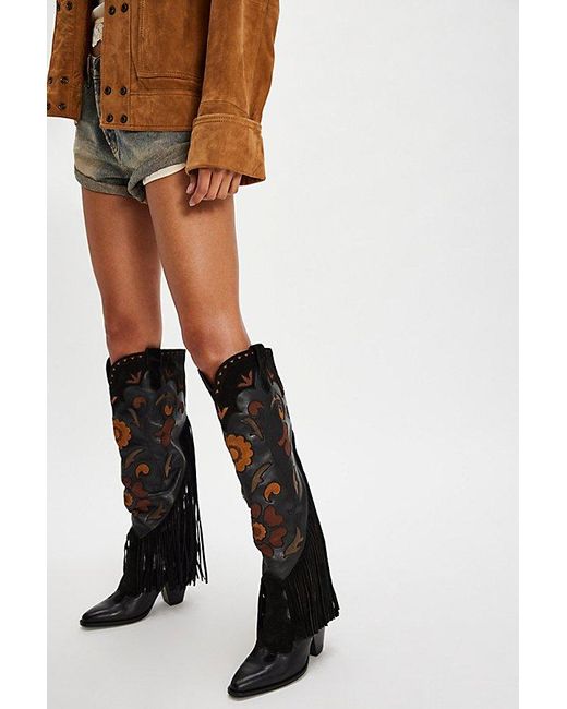 Spell Black Sannah Fringe Boots