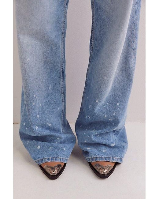 Free People Blue Faster Horses Filigree Boots