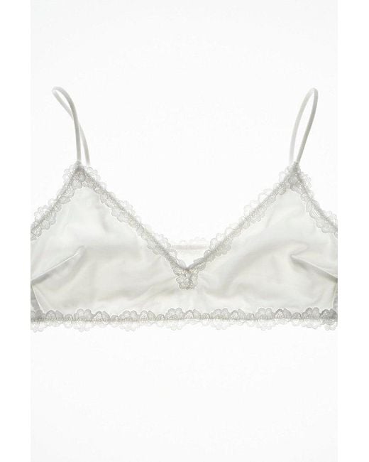 Intimately By Free People Brown Charlie Lace Microfiber V-Neck Bralette By