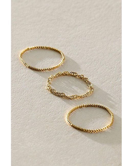 Free People Brown Maree Ring Stack Set