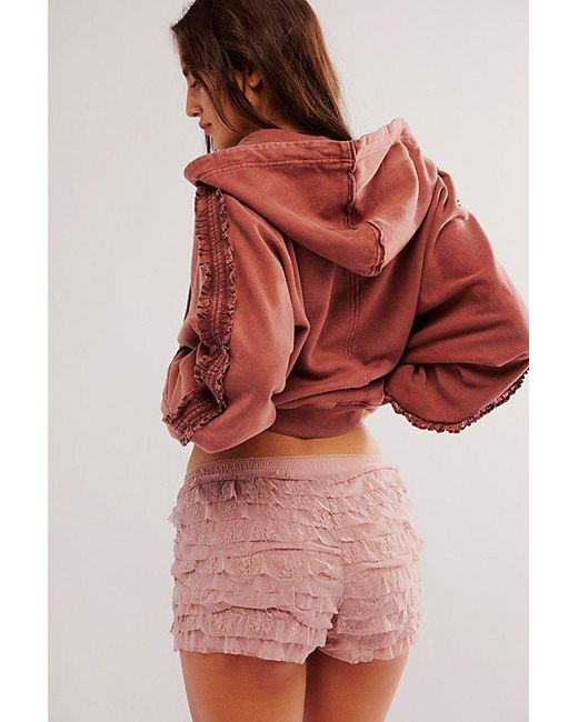 Free People Red We The Free Skyline Leather Jacket