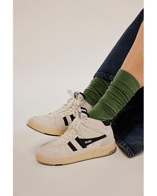Free People Natural Gola Allcourt High Sneakers