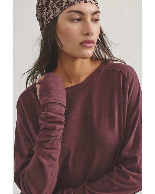 Free People Purple Arden Tee