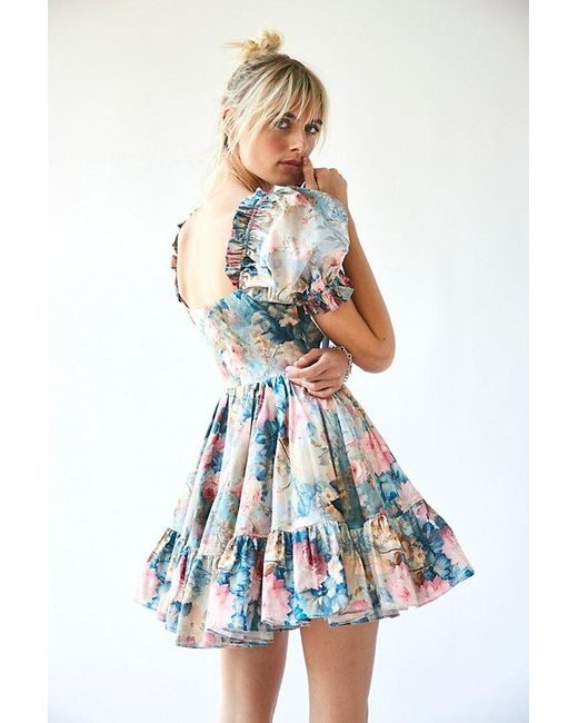 Selkie Blue X Fp Buttercream Dress At Free People In Chateau Paper, Size: Small