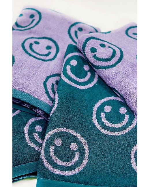 Free People Blue Hatch General Store Smiley Towel