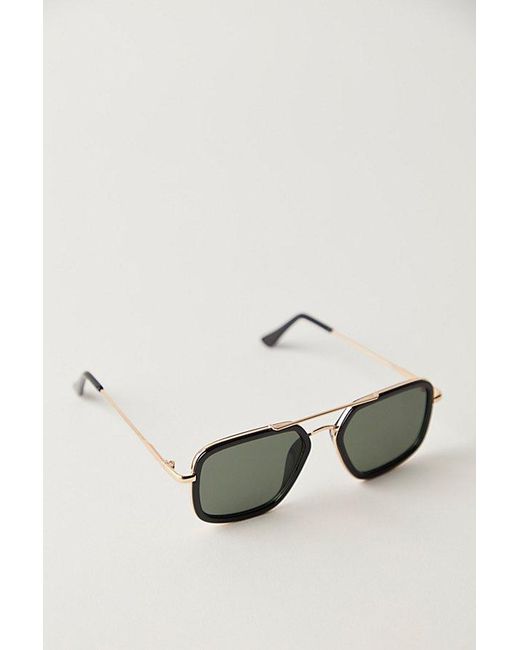 Free People Gray Luna Classic Oversized Aviator Sunglasses