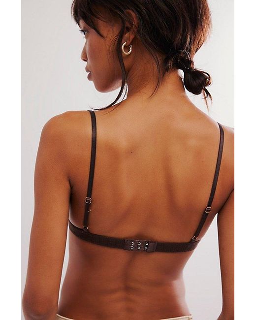 Intimately By Free People Brown Pointelle Triangle Bralette