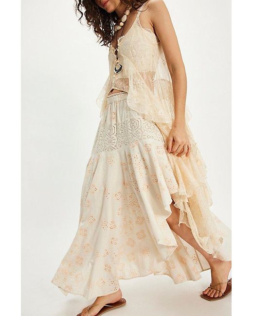 Free People Natural Doily Maxi Skirt