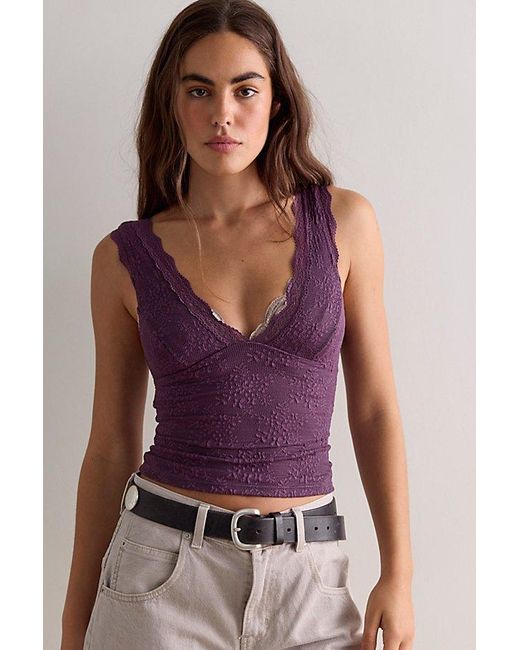 Intimately By Free People Purple Loved You First Lace Cami By
