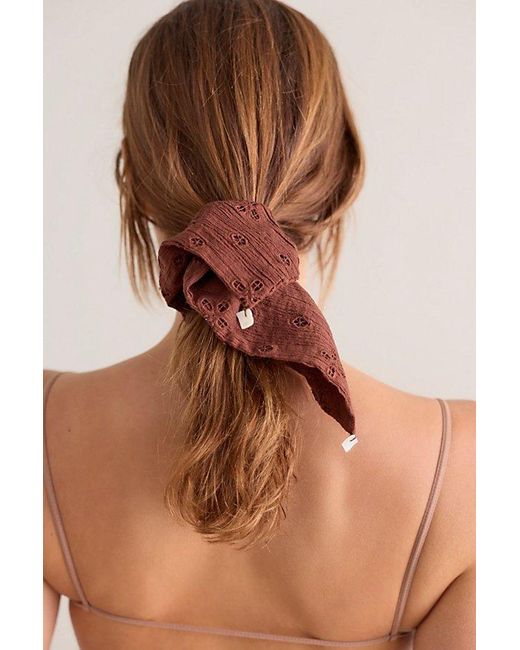 Free People Brown Atalia Square Scrunchie