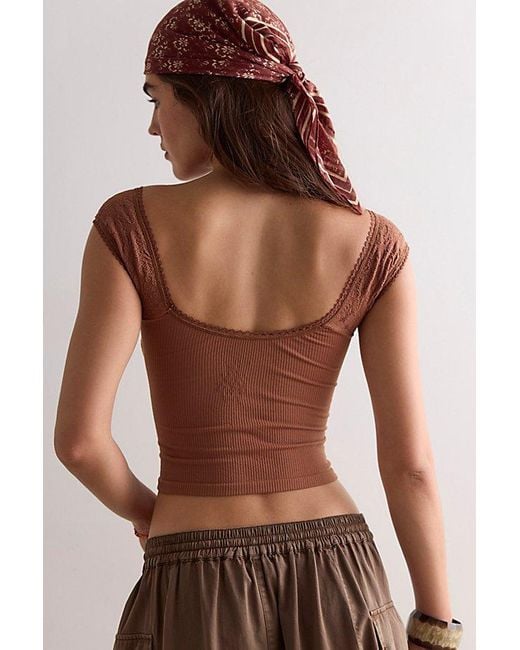 Intimately By Free People Brown Pretty Please Crop Top By