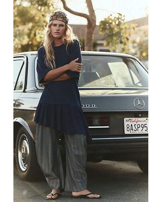 free-est Blue Astrid T-Shirt Mini Dress By